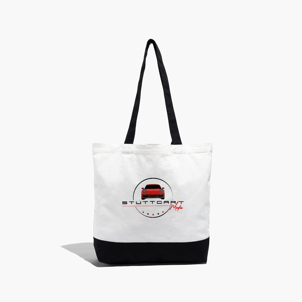 Stuttgart Media Two-Tone Large Cotton Tote Bag – Premium Everyday Carry