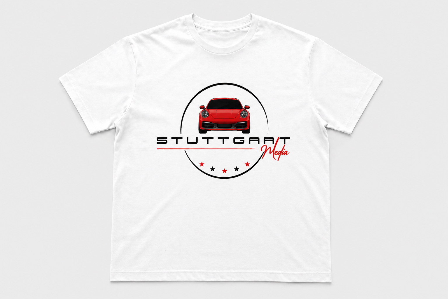 Stuttgart Media Signature White Cotton T-Shirt – Performance Series